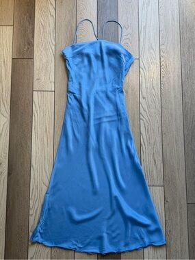 DJERF AVENUE Blue Slip Dress with Spaghetti Straps XXS